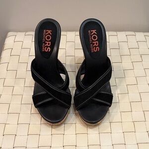 Michael Kors Black Cross-Strap Heels